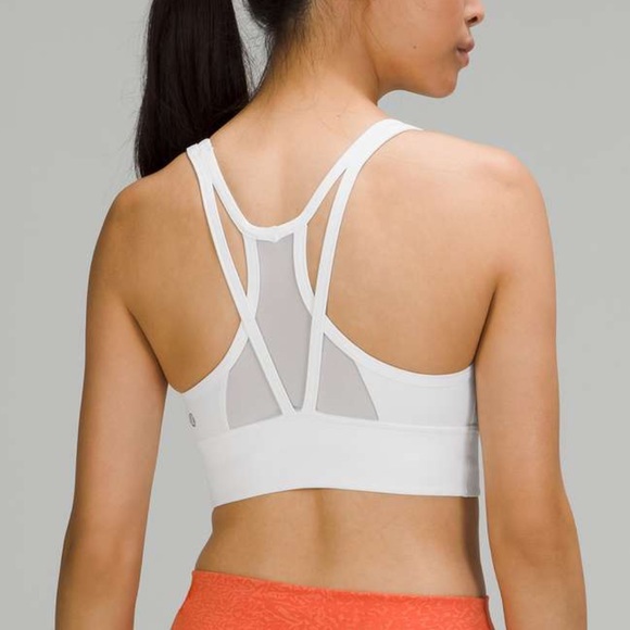Lululemon Mesh Back Long Line Train Bra - White - Picture 8 of 9